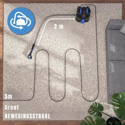 Zyrex® Vlekkenreiniger - Vlekkenreinigers - Tapijtreiniger Machine - Vlekkenreiniger Bank - Zwart/Blauw - 3cm x 28cm x 45cm — thumbnail 5