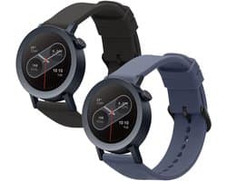 kwmobile horlogebandje geschikt voor CMF Watch 3 Pro polsband - Smartwatch bandje van TPU - Activity tracker horloge band in zwart / donkerblauw