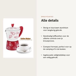 Dailygoods- Moka Pot Aluminium - Kookplaat Koffiezetapparaat - Italiaans Koffiezetapparaat - Afneembaar - Stevig - Ingebouwde Veiligheidsklep — thumbnail 2