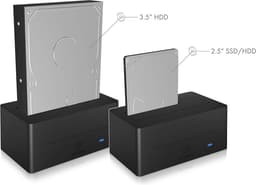 Harde Schijf Dockingstation - Externe Schijf Station - Data Toegang - Plug & Play - 25 & 35 inch - Zwart — thumbnail 3