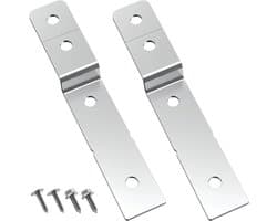 Vaatwasser Zijmontagebeugel - Vaatwasmachine Bevestiging - Vaatwasser Stabiliseren - Gegalvaniseerd Staal - 2 stuks - Zilver