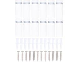 12-delige Rvs Spacer Schroeven voor Wandmontage, Perfect voor Acryl en Glas, Standoffs en Bevestigingshardware