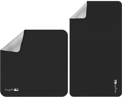 Microvezel Doek Set - Reinigingsdoek Toetsenbordhoes - Scherm Reinigen Laptop - 3-in-1 Multifunctioneel - 15.5x17.8cm - Zwart