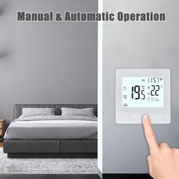 Thermostaat vloerverwarming - Temperatuurregelaar Slimme Thermostaat - Energie Besparen - Wifi en Bluetooth Connectiviteit - 86 x 86 mm - Wit — thumbnail 4