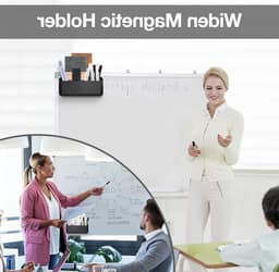 Droog uitwisbare markerhouder met sterke magneten voor school en kantoor, ideaal voor whiteboards, koelkast en kluisjes, zwart — thumbnail 5