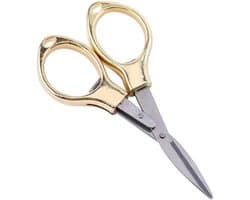 Vouwbare Scharen van Roestvrij Staal met Sleutelhanger - Glazen Vorm, Zigzag Schaar voor Stoffen, Knutselen, Reizen en Thuisgebruik