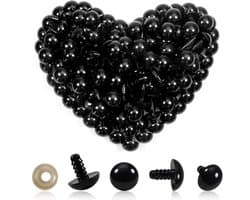 150 Stuks Veiligheid Ogen voor Poppen - 14mm Plastic Ogen met Wasjes voor Creatieve Projecten en Handgemaakte Poppen