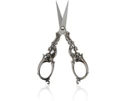 Vintage Borduurschaar, 14.5 cm, Rvs, Scherpe Naaischaar voor Borduren, Creatief Knutselen en Dagelijks Gebruik