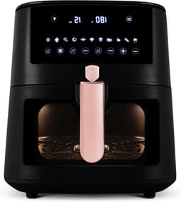 Heteluchtfriteuse - Airfryer Frituurpan - Gezond Frituren - Grote Capaciteit - 8 Liter - Zwart Roze — thumbnail 1