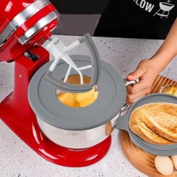 Mixer Kom - Keukenmachine Kom - Bakken en Koken - Met 2 Deksel Opties - 5 Liter - Zilver — thumbnail 4