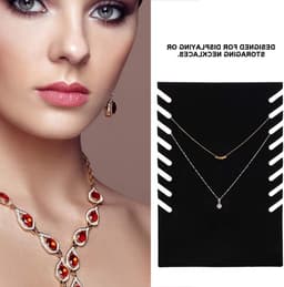 Zwarte Fluwelen Kettinghouder voor Sieraden, Elegante Display Stand voor Hangers en Pendants, Perfect voor Sieradenopslag en Presentatie — thumbnail 4