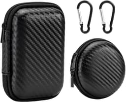 Store_9 - Mini-hoofdtelefoon-opbergdozen - Opbergtas - Harde EVA-koffer - Zwart - Reisaccessoires - Hoofdtelefoon en datakabel - 2 stuks — thumbnail 1