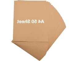 Kraftpapier A4 50 Vellen Bruin 230gsm - Dikke Cardstock voor Kunst, Knutselen en Uitnodigingen, DIY Projecten 21 x 29,7 cm