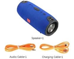 Jessi Store - Speaker - Bluetooth speaker - Draadloze speaker - Muziek box - Waterbestendig - 40W - 3600mAh - 22x10x9cm - Blauw