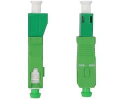 2 Stuks Fiber Optic Coupler LC/APC naar SC/APC Plug, Groene Hybrid Fiber Adapter met Keramische Kern voor Fiberkabel en Verdeelframe