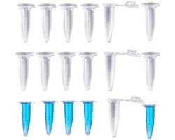 Microcentrifuge Tubes 2 ml - Transparante Plastic Centrifuge Testbuizen voor Monsteropslag met Kliksluiting - Set van 200 Stuks