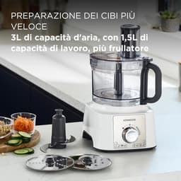 Keukenmachine - Foodprocessor Keukenrobot - Maaltijden Bereiden - 1000 Watt Vermogen - 3 Liter Kom - Wit — thumbnail 5
