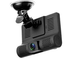 Dashcam 3 Camera's - Auto Recorder DVR - Veilig Rijden - 4 Inch IPS Scherm - 64GB - Zwart