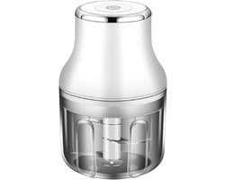 Elektrische Voedselhakker - Keukenmachine Mini - Snel Ingrediënten Snijden - Oplaadbaar Draadloos Gebruik - 250 ml - Wit