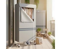 Verwarmd Kledingrek - Elektrische Droger - Binnen Kleding Drogen - Opvouwbaar Met Hoes - Tot 20 kg - Wit