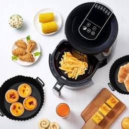 Siliconen vormen voor heteluchtfriteuse - 2 stuks - herbruikbaar - geschikt voor 8 liter - airfryer accessoires — thumbnail 5