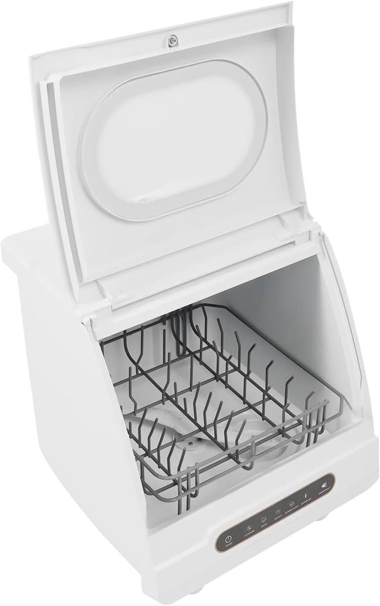 Tafelafwasmachine - Mini vaatwasser - Snel servies reinigen - 5 spoelprogramma's - 45 x 45 x 38 cm - Wit — afbeelding 1
