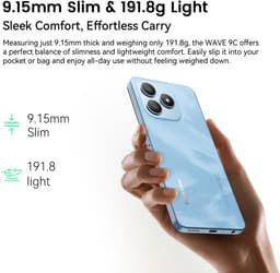 Blackview WAVE 9C Smartphone 4G - 12GB RAM - 128GB ROM - 6,56 inch - Android 15 - 5000 mAh met 33W-adapter - Dual SIM - GPS - OTG - Zwart — thumbnail 2