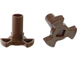 Magnetron Draaitafel Koppeling - Roller Ondersteuning - Magnetron Reparatie - Hittebestendig Materiaal - 24 mm Aslengte - Grijs