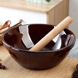 Kneedkom - Mengkom - Deeg Bereiden - Non-stick Coating - 5500ML - Bruin — thumbnail 4