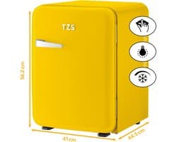 TZS First Austria Mini koelkast - Minibar - 40 liter - Vrijstaand - Volledig stil 22dB - Retro - Oranje