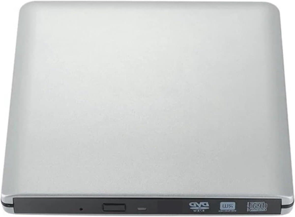 Externe DVD Speler - USB DVD Station - Films Kijken - Ultradun Ontwerp - 14.5 cm - Zilver — afbeelding 1