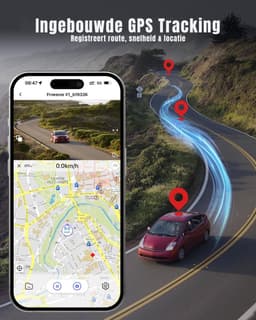 TIM® Dashcam Voor en Achter - Dashcamera - Parkeermonitor - Nachtzicht - Zwart - 6cm x 12cm x 7cm — thumbnail 4