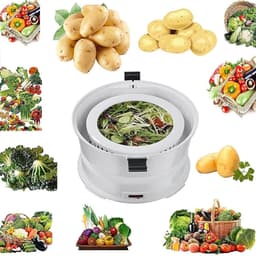 Aardappelschilmachine Elektrisch - Automatische Schillen - Grote Hoeveelheden Schillen - Eén Knop Bediening - 1kg Capaciteit - Wit — thumbnail 3