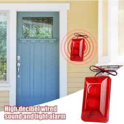 15W 120 beveiligingsalarm met knipperlicht, wandmontage, geschikt voor huis- en kantoorbeveiliging, eenvoudig te installeren, waterdicht alarm van hoogwaardig kunststof. — thumbnail 2