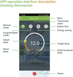 Slimme Thermostaat - Programmeerbaar Regelapparaat - Energie Besparen - App Bediening - AC 95-240V - Wit — thumbnail 5