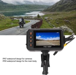 aladdien - 3 Inch Motorfiets Dashcam - 1080P Dubbele Camera - Waterdichte Rijrecorder - Geschikt voor Motoren - Ondersteuning Lusopname - Parkeerbew.. — thumbnail 3