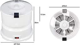 Elektrische Aardappelschiller - Keukenmachine - Snel Groenten Schillen - Eén-knops Bediening - 1 kg Capaciteit - Wit — thumbnail 5