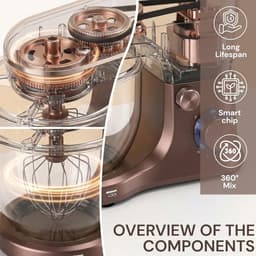 Keukenmachine - Mixer - Bakken - Planetaire beweging - 5 Liter - Groen — thumbnail 5