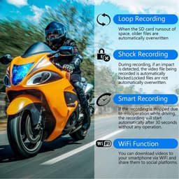 ONF3 - Dashcam Vooraan Achter - Parkeerbeschermer - Waterdicht - Rijrecorder voor Motorfiets - Veiligheid in Parkeren - Geschikt voor Motorfiets — thumbnail 3