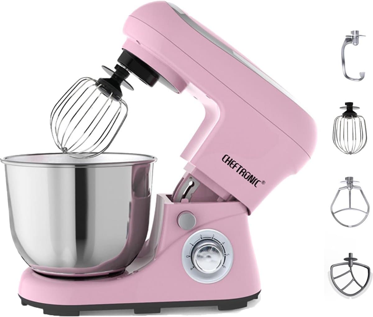 Keukenmachine - Mixer - Bakken en Koken - 6 Snelheden - 5L Kom - Beige — afbeelding 1