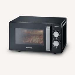 Magnetron met Grill - Oven Apparaat - Eten Opwarmen - Platte Bodem - 20 Liter - Zwart RVS — thumbnail 2