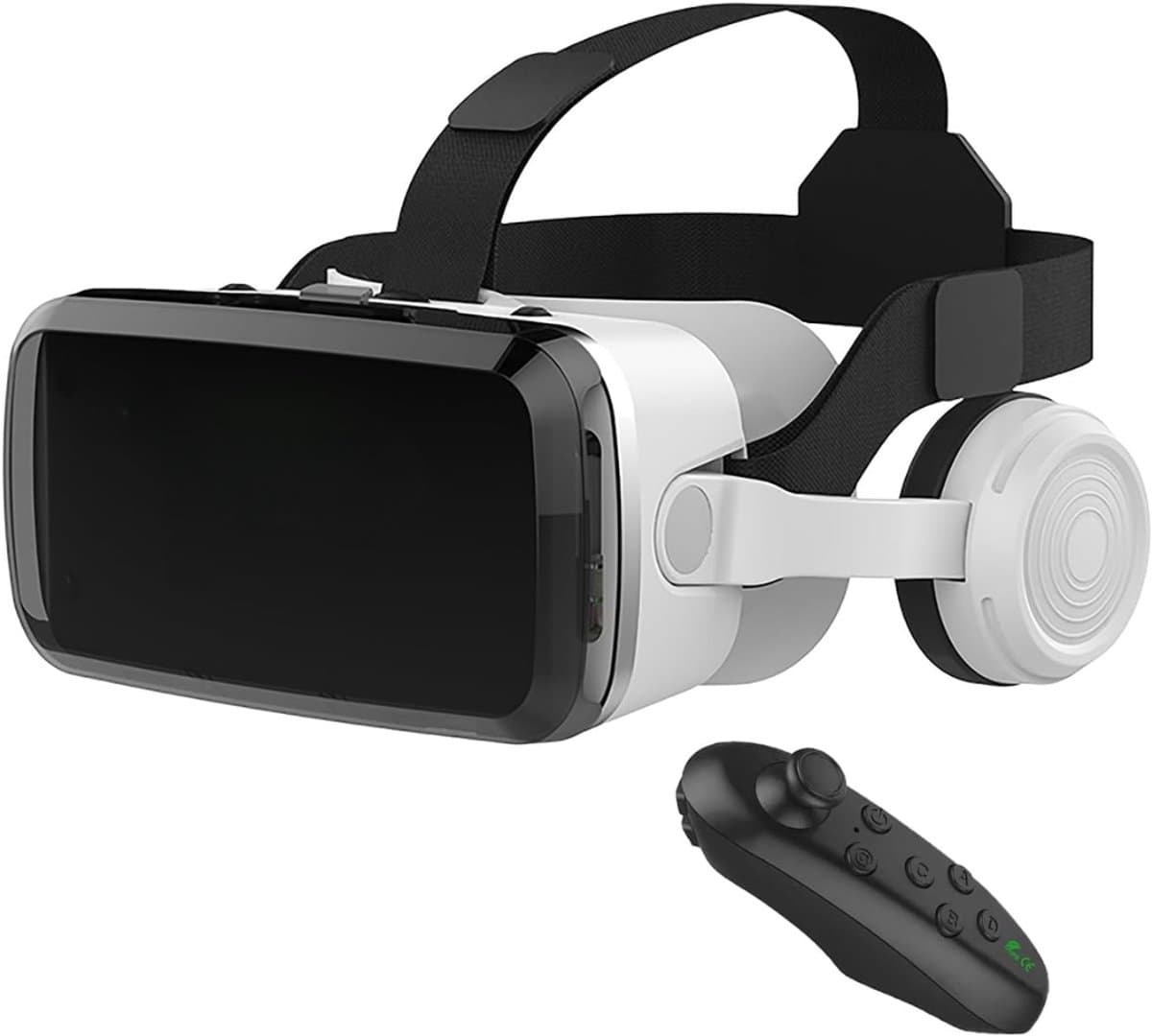 ZMR® VR Bril met Controllers - VR Bril - VR Games - Zwart/Grijs - 14cm x 18cm x 11cm — afbeelding 1