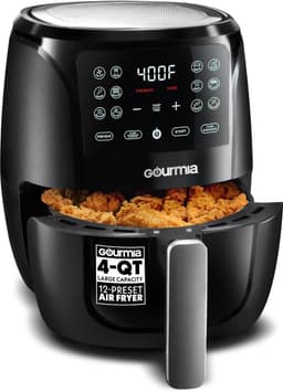 Digitale Airfryer - Hete Lucht Oven - Gezond Frituren - Programmeerbare Functies - 4 Liter Capaciteit - Zwart — thumbnail 1