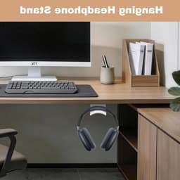 Hoofdtelefoonhouder met 360° Rotatie, Desk Clamp en Verstelbare Gaming Headset Hanger voor Onder Bureau of Wandmontage — thumbnail 5