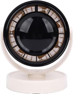 Bureauventilator Luchtcirculatie - Draadloze Tafelventilator - Persoonlijke Koeling - 360 Graden Rotatie - 17D x 14.3B x 12.5H cm - Beige — thumbnail 1