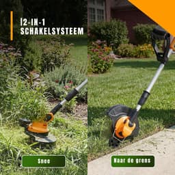 ZMR® Kantenmaaier - Grasmaaier - Accugrasmaaier - Oranje/Zwart - 100cm x 10cm x 10cm — thumbnail 4