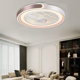 Stille Plafondventilator - Ventilator met Licht - Comfort in Huis - 6 Snelheden Afstandsbediening - 10-25 m² - Bruin — thumbnail 3
