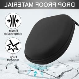 Nylon hoofdtelefoon case - universele maat - beschermhoes voor hoofdtelefoon - zwart — thumbnail 5