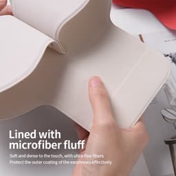 AirPods Max Magnetische Lederen Hoes - Zilveren Siliconen Beschermhoes — thumbnail 4