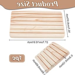 Houten Display Stand voor Sieraden, 6 Slots Oorbellenhouder, Kaarthouder voor Thuis, Kantoor en Winkels, 27.8 x 16.8 x 1.5cm, Perfect voor Organisatie en Presentatie — thumbnail 5
